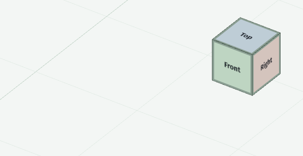 The navigation cube and the view buttons
